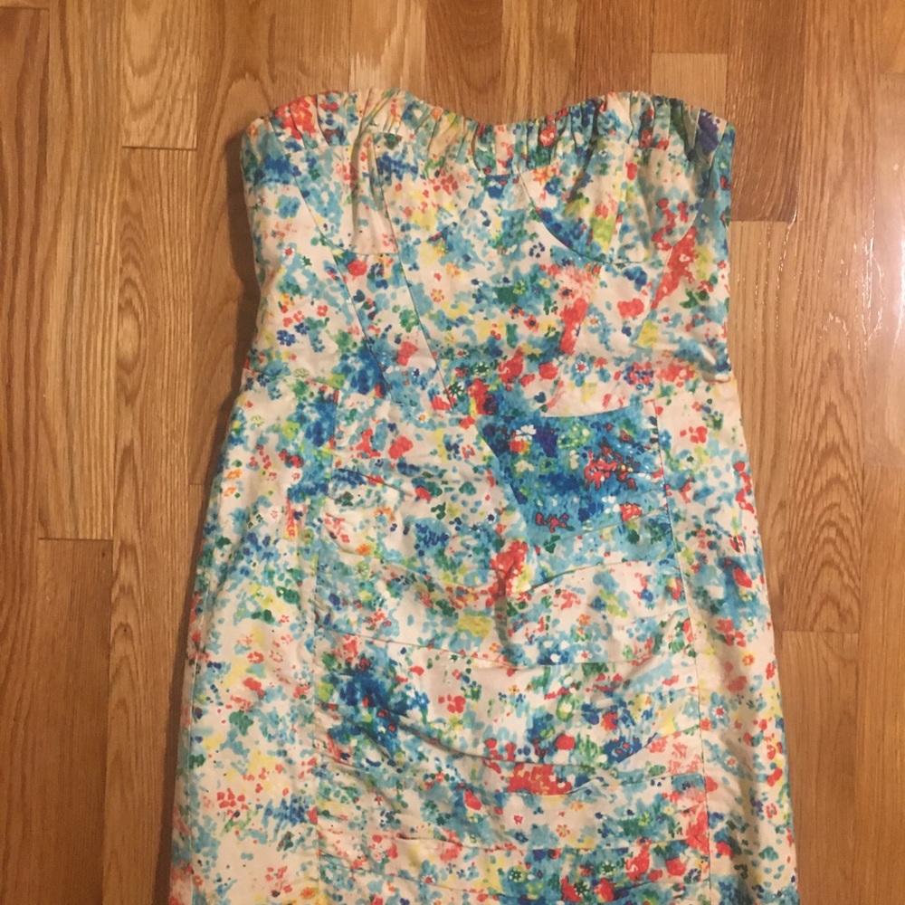 Nanette Lepore Honeysuckle Ruched Strapless Dress